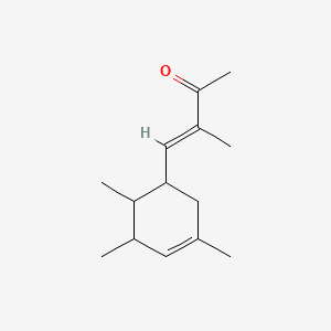 3-Buten-2-one, 3-methyl-4-(3,5,6-trimethyl-3-cyclohexen-1-yl)- 분자 구조