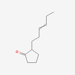 Cyclopentanone, 2-(3-hexenyl)- 분자 구조