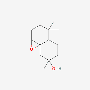 3H-Naphth[1,8a-b]oxiren-7-ol, octahydro-4,4,7-trimethyl- 분자 구조