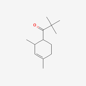 1-Propanone, 1-(2,4-dimethyl-3-cyclohexen-1-yl)-2,2-dimethyl- 분자 구조