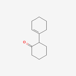Cyclohexanone, 2-(1-cyclohexen-1-yl)- 분자 구조
