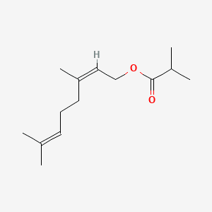 Propanoic acid, 2-methyl-, 3,7-dimethyl-2,6-octadienyl ester, (Z)- 분자 구조