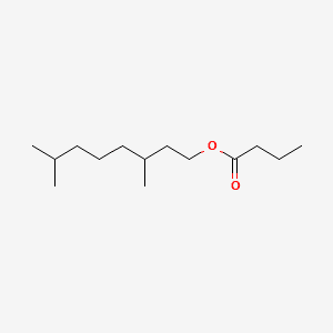 Butanoic acid, 3,7-dimethyloctyl ester 분자 구조