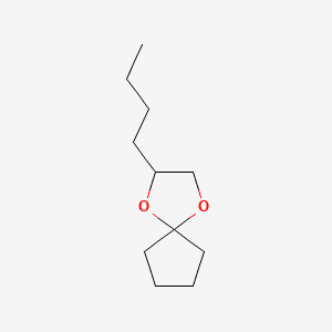 1,4-Dioxaspiro[4.4]nonane, 2-butyl- 분자 구조