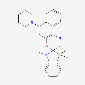 TRIMETHYLINDOLINO PIPERIDINYLSPIRONAPHTHOOXAZINE Estructura molecular