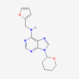 FURFURYL TETRAHYDROPYRANYLADENINE 분자 구조