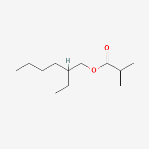 Propanoic acid, 2-methyl-, 2-ethylhexyl ester 분자 구조