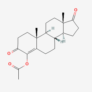ACETOXYANDROSTENEDIONE 분자 구조