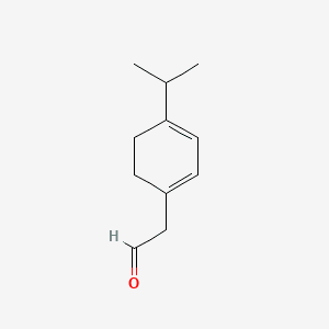 Cyclohexadieneacetaldehyde, 4-(1-methylethyl)- 분자 구조