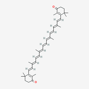 .beta.,.beta.-Carotene-4,4'-dione 분자 구조