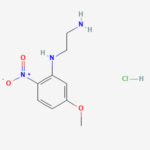 1,2-Ethanediamine, N-(5-methoxy-2-nitrophenyl)-, monohydrochloride 분자 구조