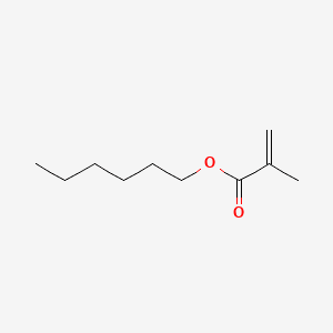 2-Propenoic acid, 2-methyl-, hexyl ester 분자 구조