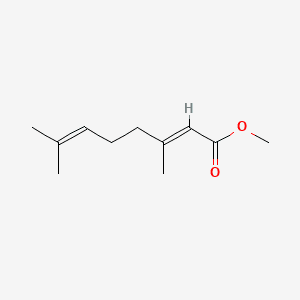 2,6-Octadienoic acid, 3,7-dimethyl-, methyl ester, (E)- 분자 구조