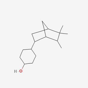 Cyclohexanol, 4-(5,5,6-trimethylbicyclo[2.2.1]hept-2-yl)- 분자 구조