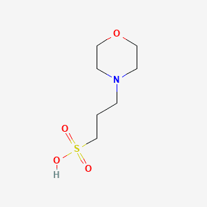 4-Morpholinepropanesulfonic acid 분자 구조