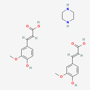 PIPERAZINE BISFERULATE 분자 구조