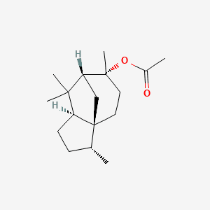 1H-3a,7-Methanoazulen-6-ol, octahydro-3,6,8,8-tetramethyl-, 6-acetate, (3R,3aS,6R,7R,8aS)- 분자 구조