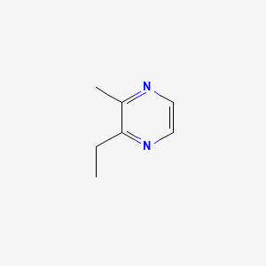 Pyrazine, 2-ethyl-3-methyl- 분자 구조