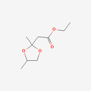 1,3-Dioxolane-2-acetic acid, 2,4-dimethyl-, ethyl ester 분자 구조