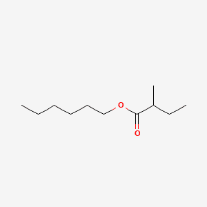 Butanoic acid, 2-methyl-, hexyl ester 분자 구조