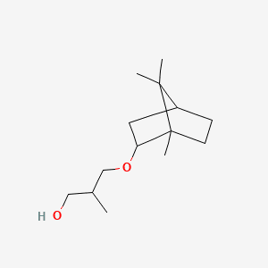 2-METHYL-3-(1,7,7-TRIMETHYLBICYCLOHEPT-2-YLOXY)-PROPANOL 분자 구조
