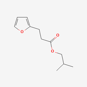 2-Furanpropanoic acid, 2-methylpropyl ester 분자 구조