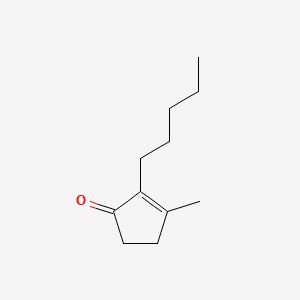 2-Cyclopenten-1-one, 3-methyl-2-pentyl- 분자 구조