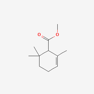 2-Cyclohexene-1-carboxylic acid, 2,6,6-trimethyl-, methyl ester 분자 구조