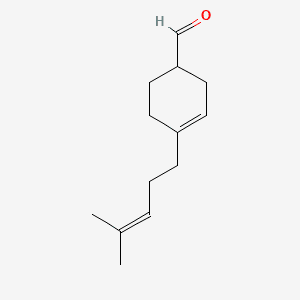 3-Cyclohexene-1-carboxaldehyde, 4-(4-methyl-3-pentenyl)- 분자 구조