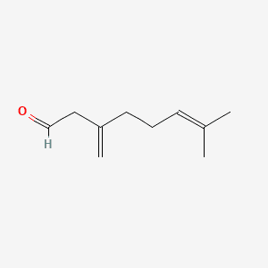 6-Octenal, 7-methyl-3-methylene- 분자 구조