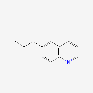 Quinoline, 6-(1-methylpropyl)- 분자 구조