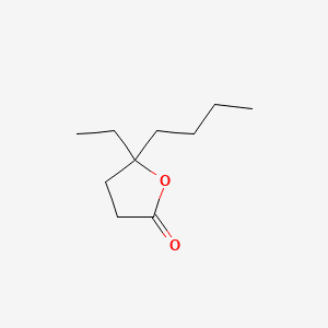 2(3H)-Furanone, 5-butyl-5-ethyldihydro- 분자 구조