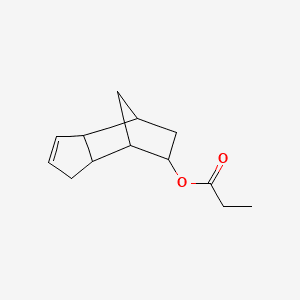4,7-Methano-1H-indenol, 3a,4,5,6,7,7a-hexahydro-, propanoate 분자 구조