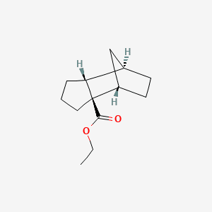 4,7-Methano-3aH-indene-3a-carboxylic acid, octahydro-, ethyl ester, (3a.alpha.,4.alpha.,7.alpha.,7a.alpha.)- 분자 구조