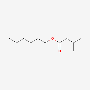 Butanoic acid, 3-methyl-, hexyl ester 분자 구조