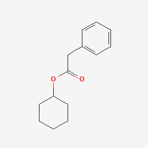 Benzeneacetic acid, cyclohexyl ester 분자 구조