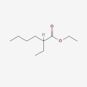 Hexanoic acid, 2-ethyl-, ethyl ester 분자 구조