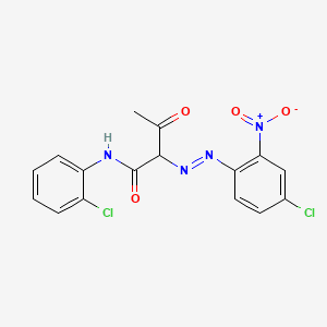 Butanamide, 2-[(4-chloro-2-nitrophenyl)azo]-N-(2-chlorophenyl)-3-oxo- 분자 구조