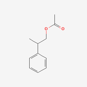 Benzeneethanol, .beta.-methyl-, acetate 분자 구조