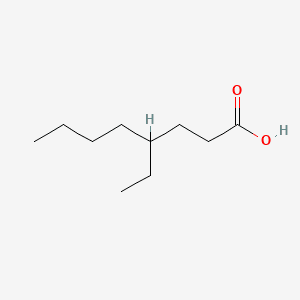 Octanoic acid, 4-ethyl- 분자 구조