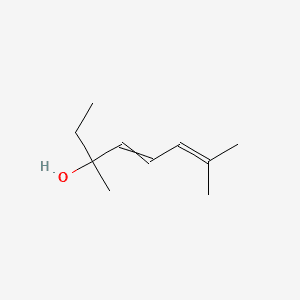 4,6-Octadien-3-ol, 3,7-dimethyl- 분자 구조