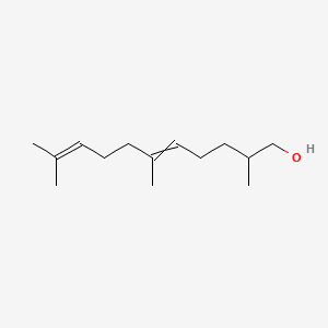 5,9-Undecadien-1-ol, 2,6,10-trimethyl- 분자 구조