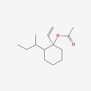Cyclohexanol, 1-ethenyl-2-(1-methylpropyl)-, acetate 분자 구조
