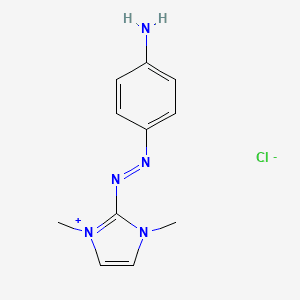 1H-Imidazolium, 2-[(4-aminophenyl)azo]-1,3-dimethyl-, chloride 분자 구조
