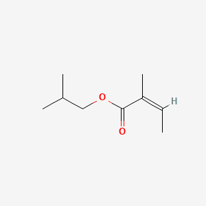2-Butenoic acid, 2-methyl-, 2-methylpropyl ester, (Z)- 분자 구조