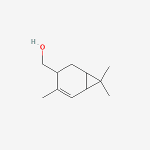 Bicyclo[4.1.0]hept-4-ene-3-methanol, 4,7,7-trimethyl- 분자 구조