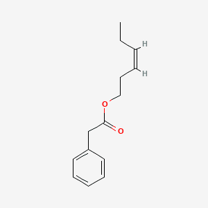 Benzeneacetic acid, 3-hexenyl ester, (Z)- 분자 구조