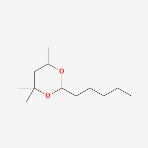 1,3-Dioxane, 4,4,6-trimethyl-2-pentyl- 분자 구조