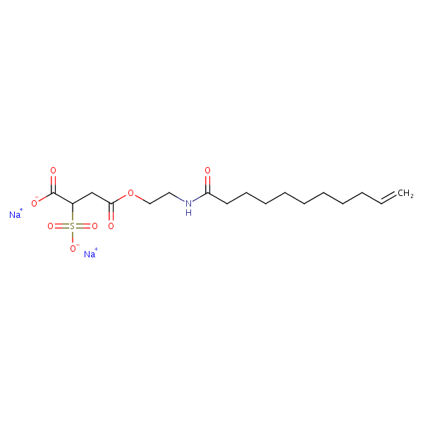 DISODIUM UNDECYLENAMIDO MEA-SULFOSUCCINATE 분자 구조