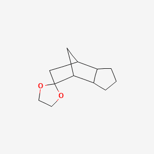 Spiro[1,3-dioxolane-2,5'-4,7-methano(5H)indene], octahydro-, (3'a.alpha.,4'.alpha.,7'.alpha.,7'a.alpha.)- 분자 구조